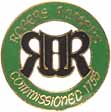 Rogers' Rangers Pin,
commissioned 1755,
badge of allegiance,
1-1/2" diameter